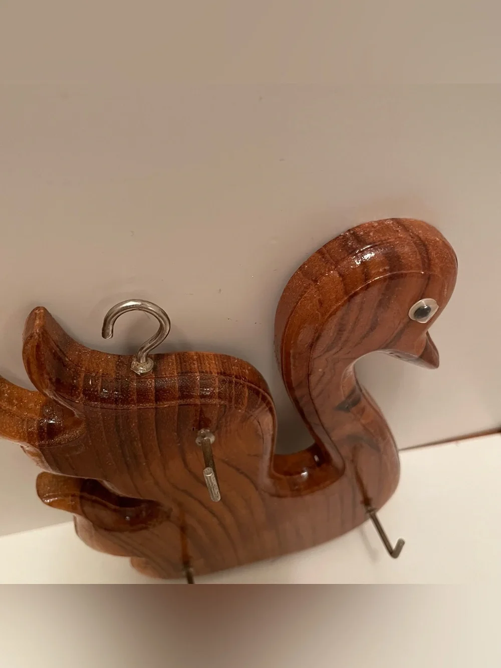 Vintage Wooden Swan Key‎ Rack Cottage Core Retro